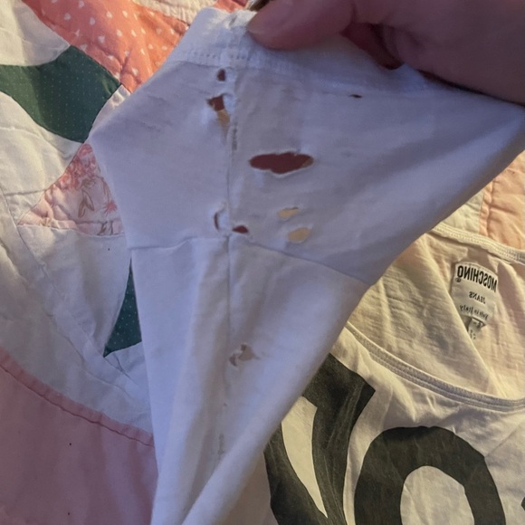 Moschino White T-Shirt with Bold 'GOD' Print - Picture 5 of 5